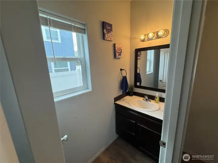 Main floor half bathroom