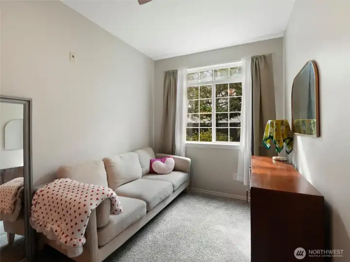 This sitting area gives great flexiblity to the primary bedroom suite.