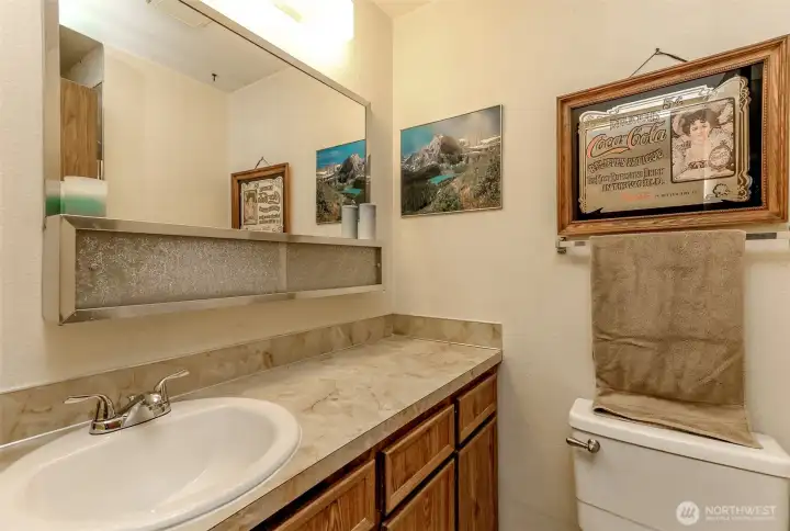 Three quarter bath off primary suite.