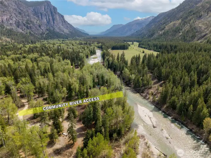 A sweet feature: community river access.  This property is situated among quite the geologic terrain!