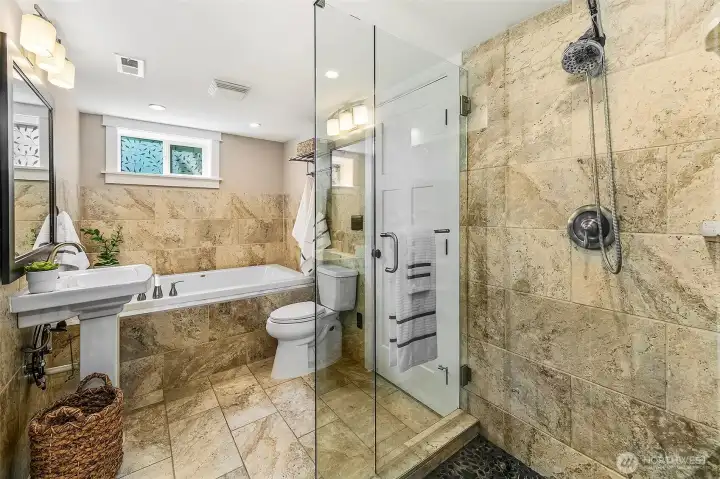 Stunning spa like full Primary bathroom
