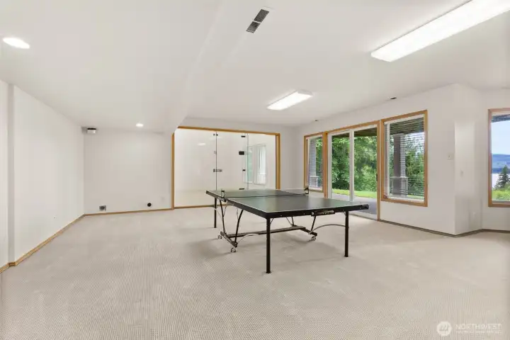 Bonus space near indoor sports court.
