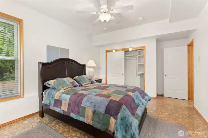 Lower-level mutli-generational bedroom.