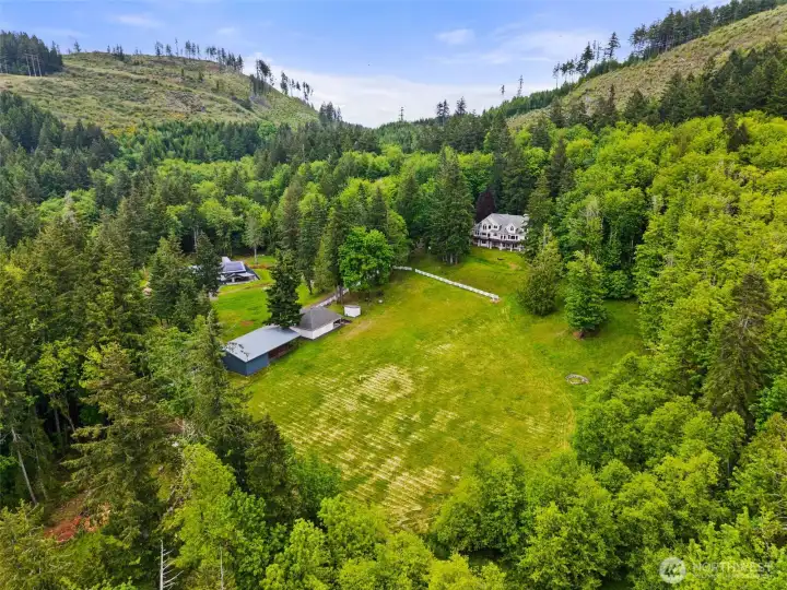 Hiking and horseback riding trails not far from home.