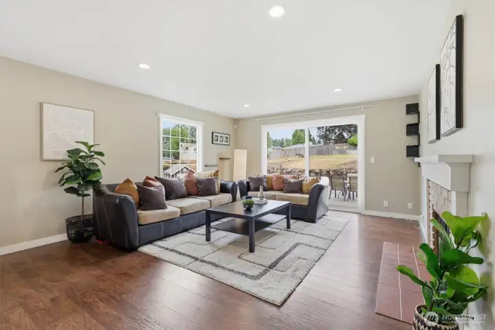 Seamless access to the backyard for indoor-outdoor living