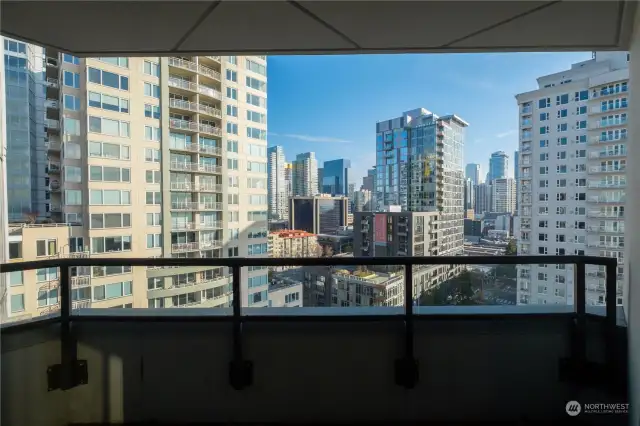 View from east side balcony on the 17th Floor.