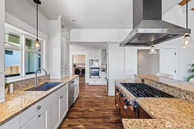 Kitchen looking towards the butler's station.