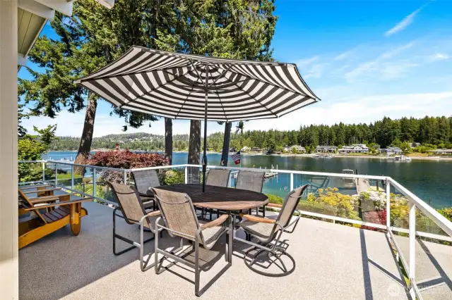 Imagine sitting out here drinking your morning coffee. The home is positioned where you get sun most of the day and during the hot summer months, you'll have shade! It's so enjoyable!