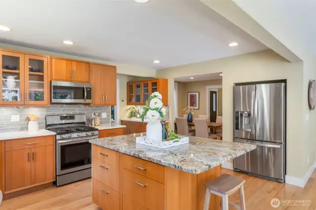 Cook in style with this beautifully updated kitchen featuring high-end finishes and thoughtful design.