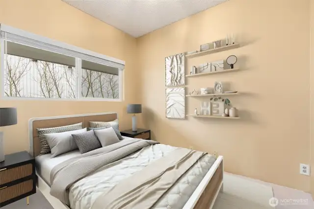 Second bedroom could also be perfect for home office. (virtually staged)