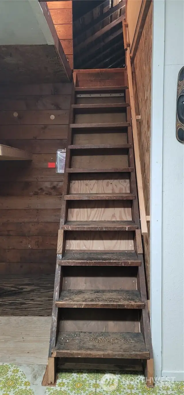 To the loft from the utility room