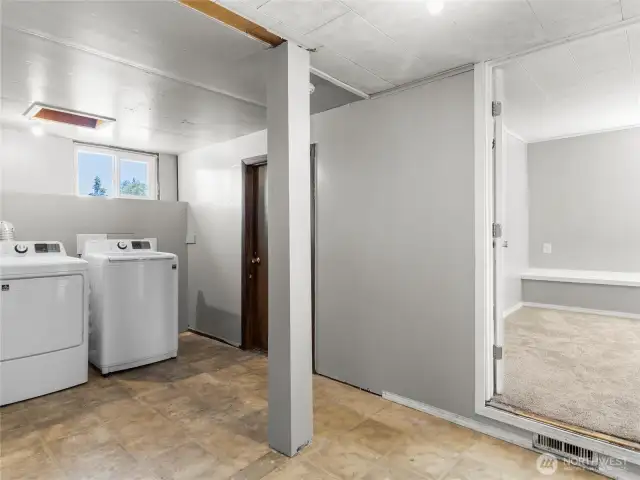 laundry room with plenty of space for additional bathroom