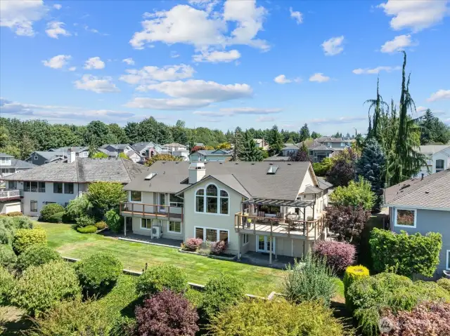 Mature landscape surrounds this luxury view home!