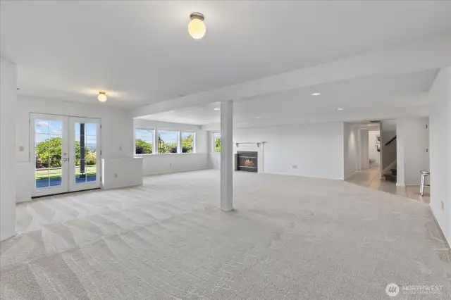 French doors out to the covered patio.