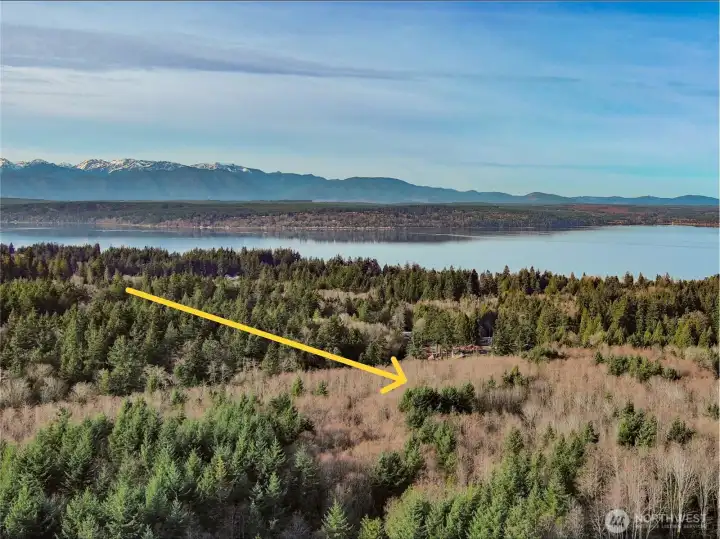 Aerial view to the NW across Hood Canal.