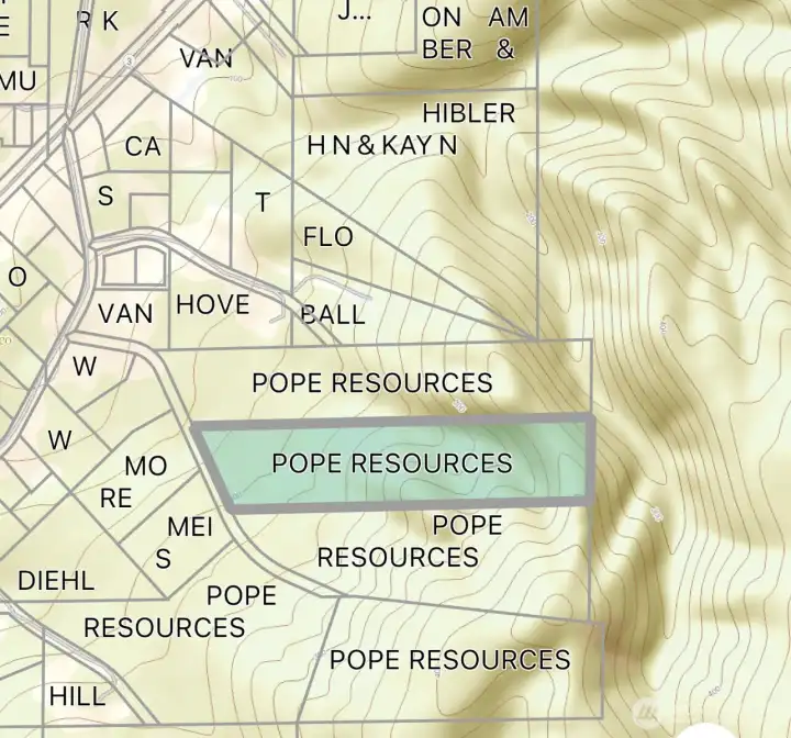 Topo map of the site. Heritage Park the East edge for recreational enjoyment.