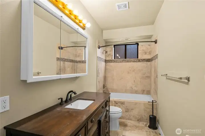 A full bath in the ADU