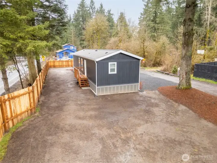 Yard is leveled and seeded for grass