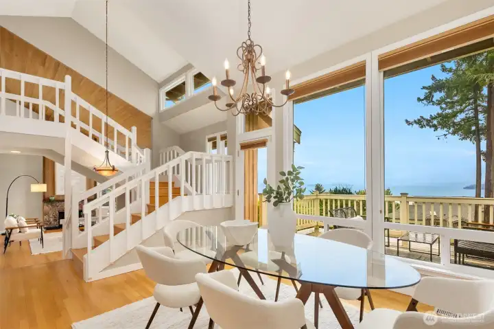 Vaulted ceilings let an abundance of natural light into all living areas.