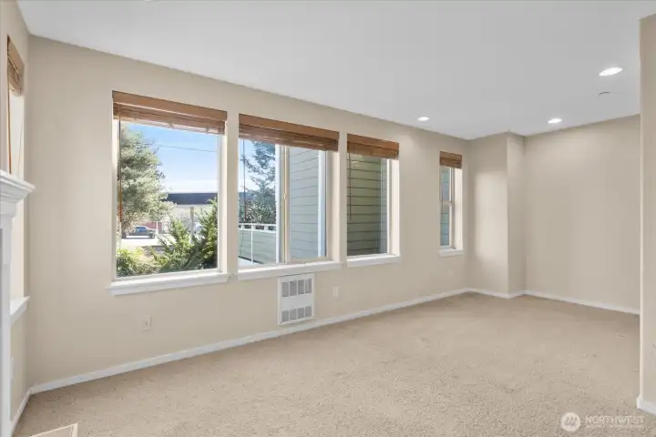 Another view of the living room/flex space.