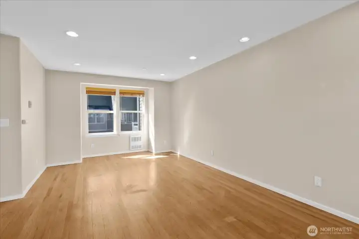 Another view of the kitchen/ living area.