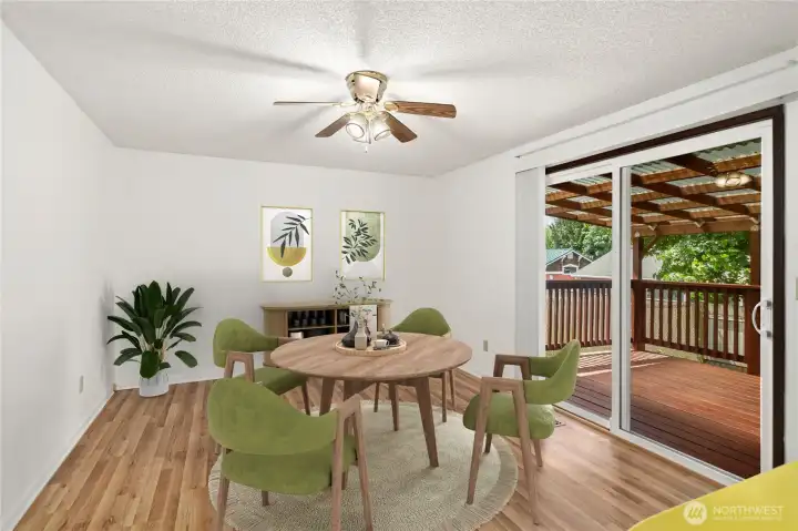 Very spacious dining room! Virtually staged