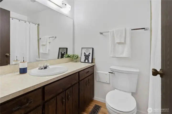 Hallway batroom. Bathtub is on your right hand side