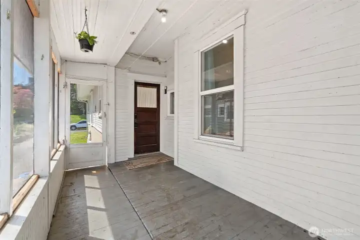 Covered back porch.