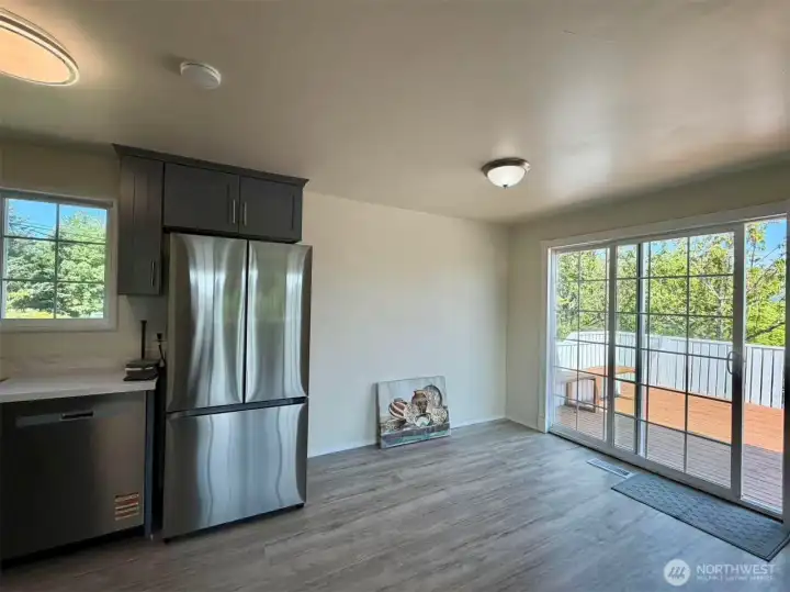 Door to large deck