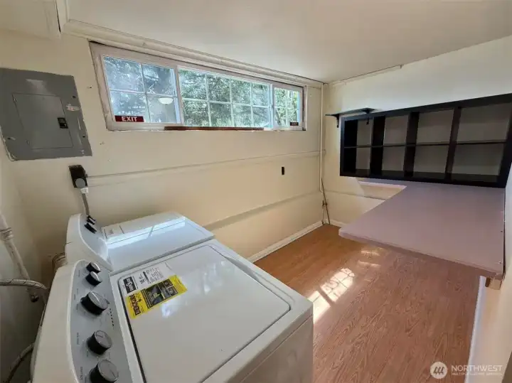 Lower floor laundry room