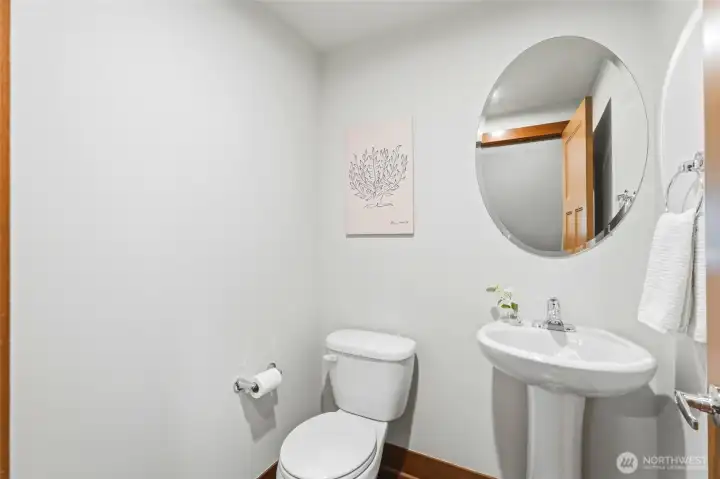 Half-bath off kitchen area on main level