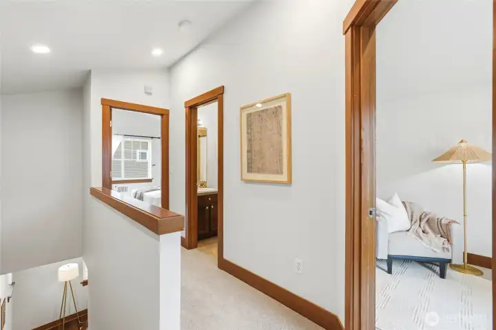Upstairs, the upper level features 2 bedrooms, laundry and full bath.