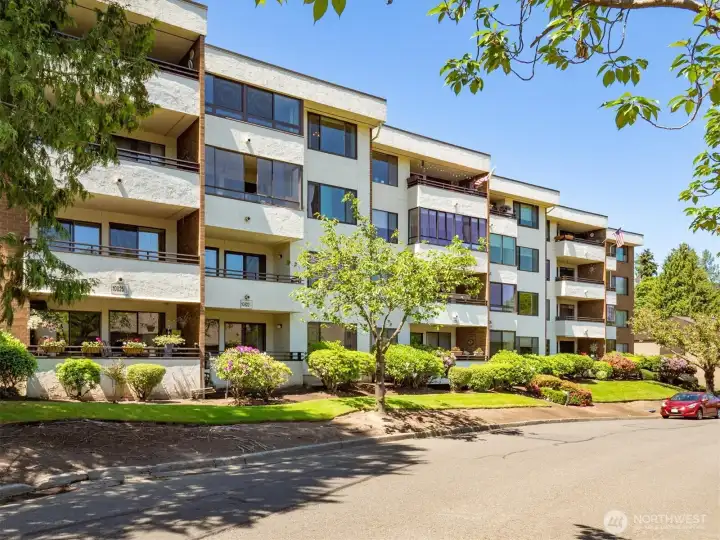 Street-level view of the condo and building.