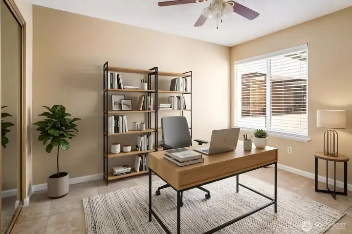 Additional bedroom/office (virtually staged).