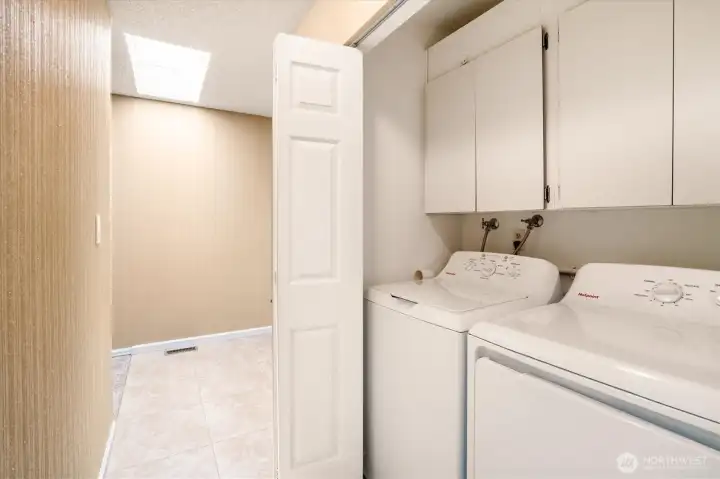 Washer and dryer.