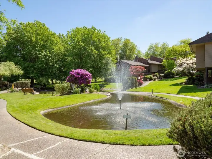 Additional view of the duck pond near the unit.