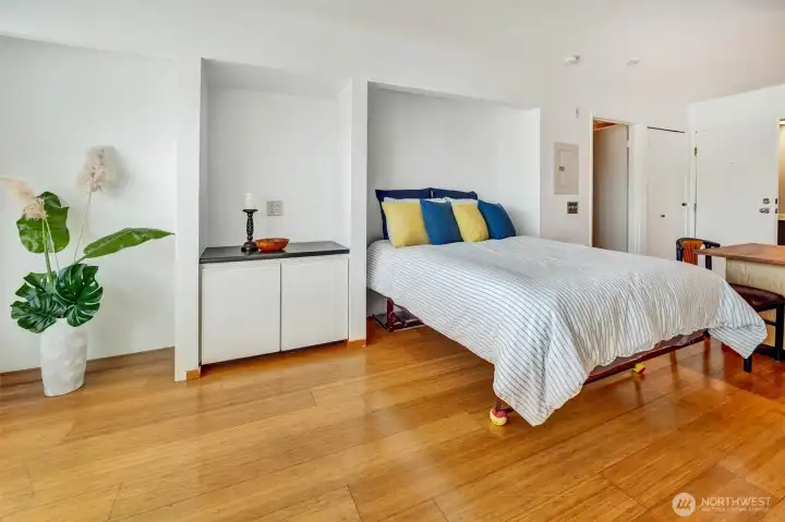 Built in Murphy Bed. Built in Murphy Bed.