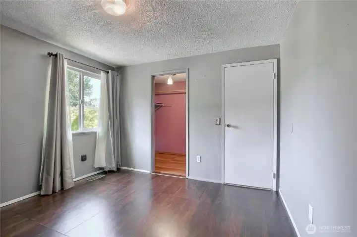Second bedroom, with generous walk-in closet