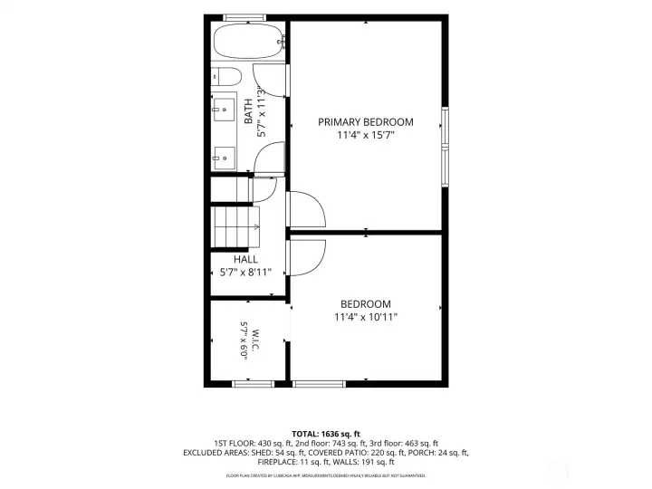 Uper level floor plan.
