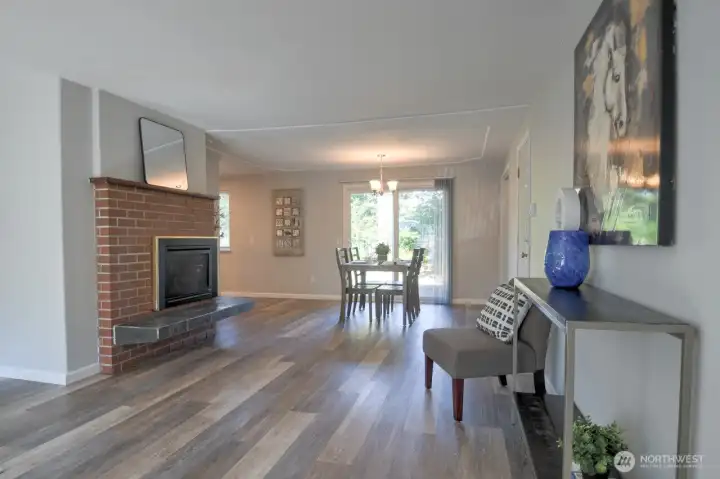 Dining space connected to the living room Dining space connected to the living room