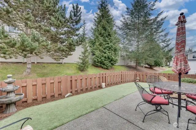 Extremely private yard.  Perfect for entertaining.