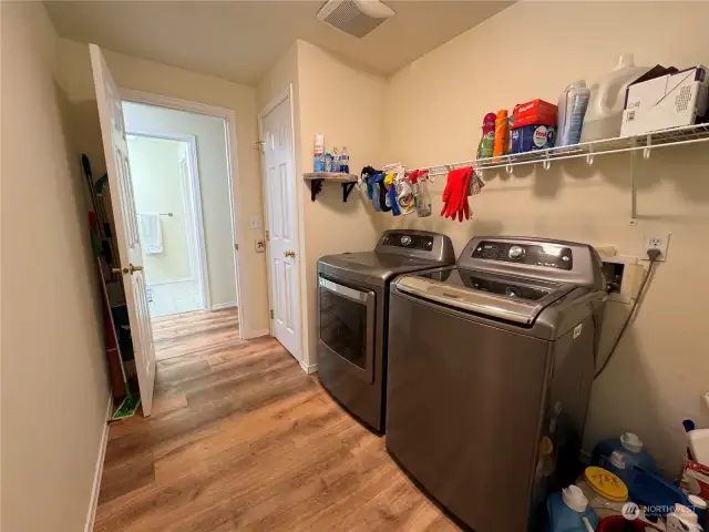 Laundry room also has an exterior door to the front of the house.