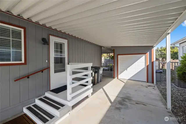 Storage / Garage under Awning.