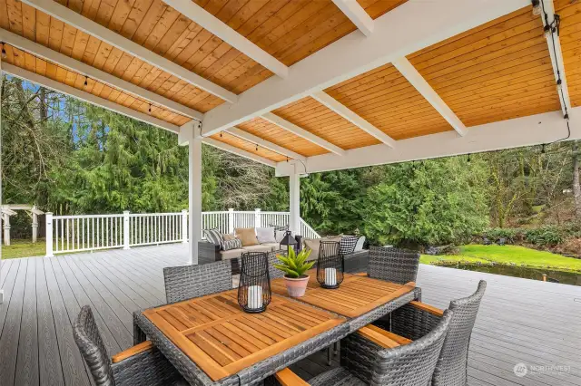 Gorgeous wrap around covered deck