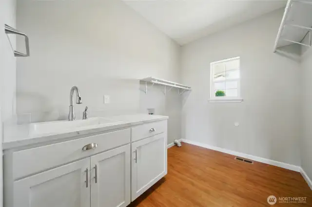 Spacious laundry room