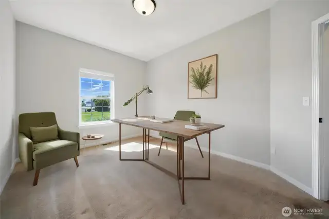 Front bedroom or office - virtually staged