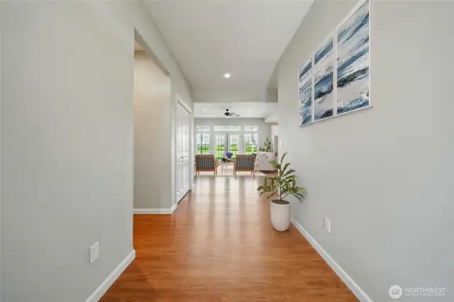 Front entry. Virtually staged