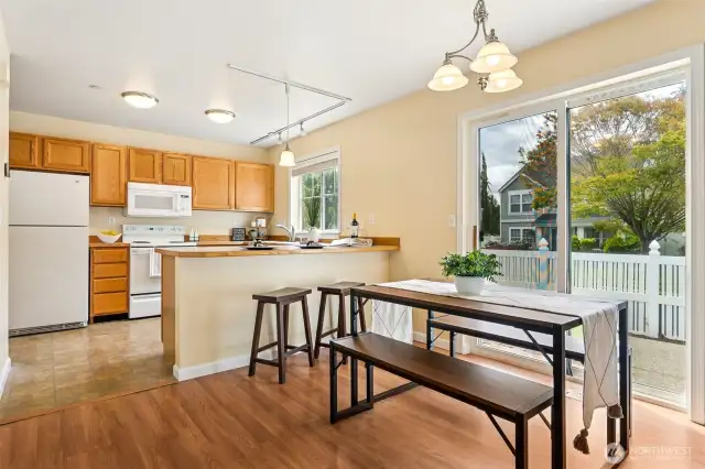 Kitchen open to the dining room