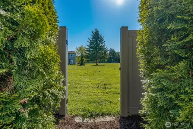 Private gate to Jensen Park