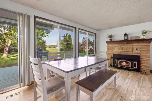 Don't miss the mountain view from the dining and living area!